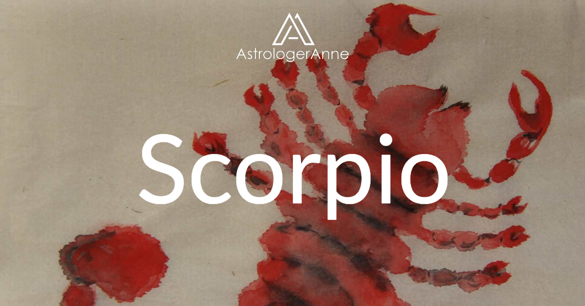 Scorpio traits - Scorpio watercolor painting by Anne Nordhaus-Bike-all-rights-reserved