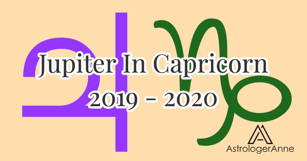 Jupiter in Capricorn Jupiter in Capricorn graphic for 2019-2020 with planet and sign symbols